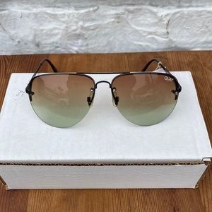 Quay Australia Muse Fade Aviator Sunglasses Category 1 Lenses